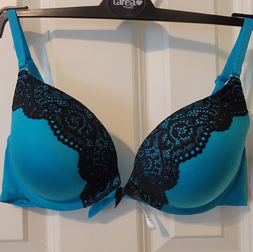 Ekouaer, Size 36B, Push-up bra, Blue